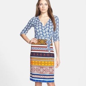 DVF New Julian Two Silk Wrap Dress Desert Band